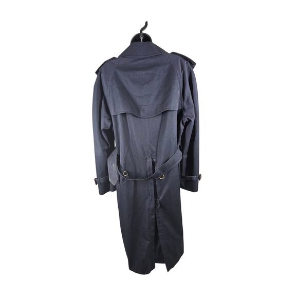 Vintage Mens 52R Burberrys London Prorsum Navy Blue Classic Belted Trench Coat - Picture 2 of 11